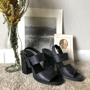 Vintage Chunky Black Heels